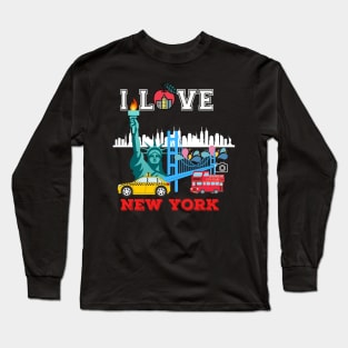 Big Apple Design Long Sleeve T-Shirt